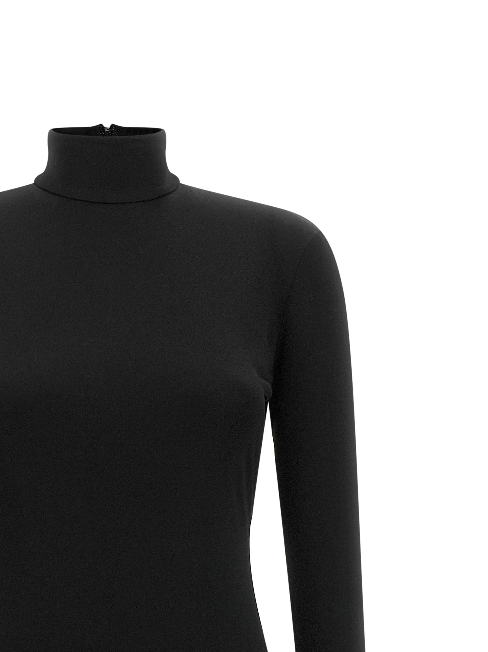 Black Viscose Long Dress