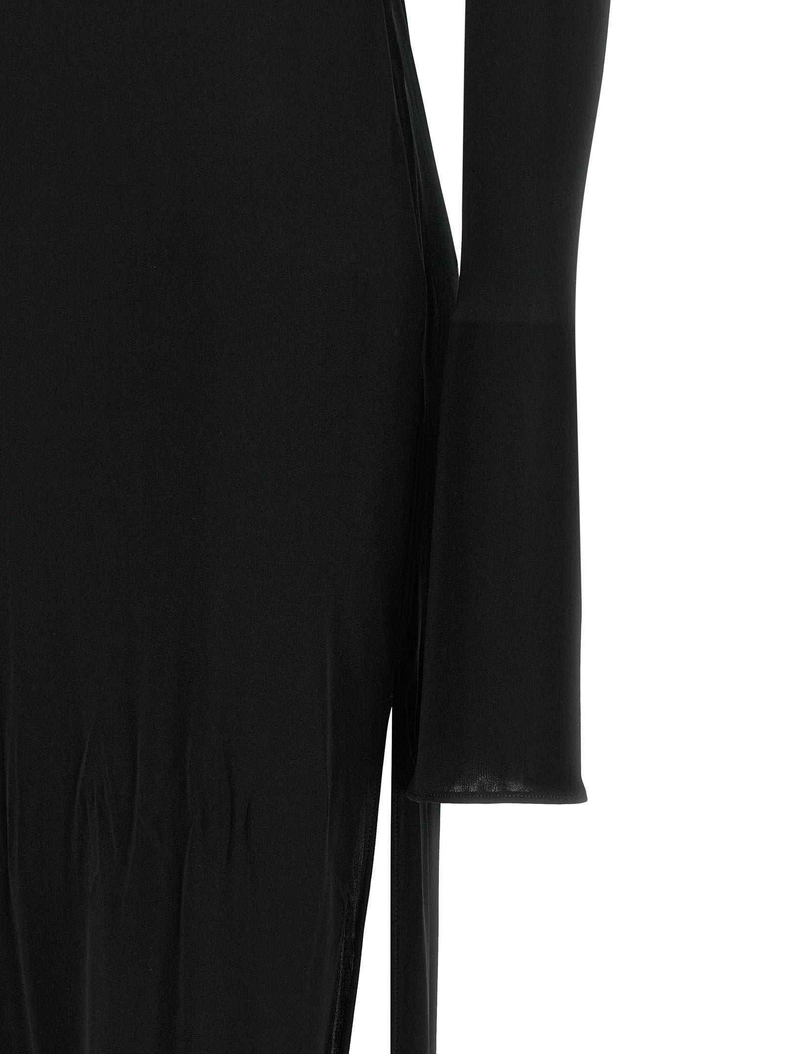 Black Viscose Long Dress