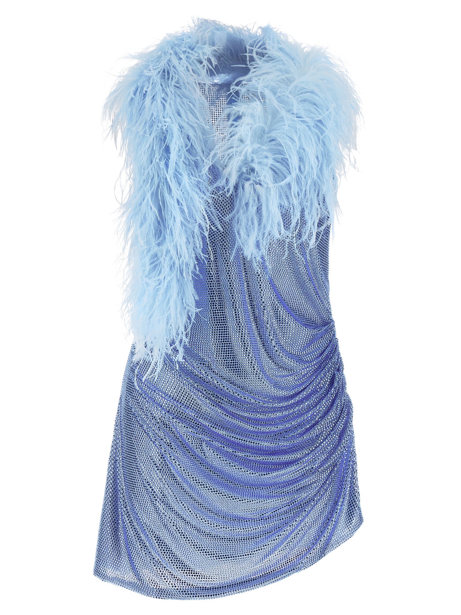 Blue Polyamide Cocktail Dress