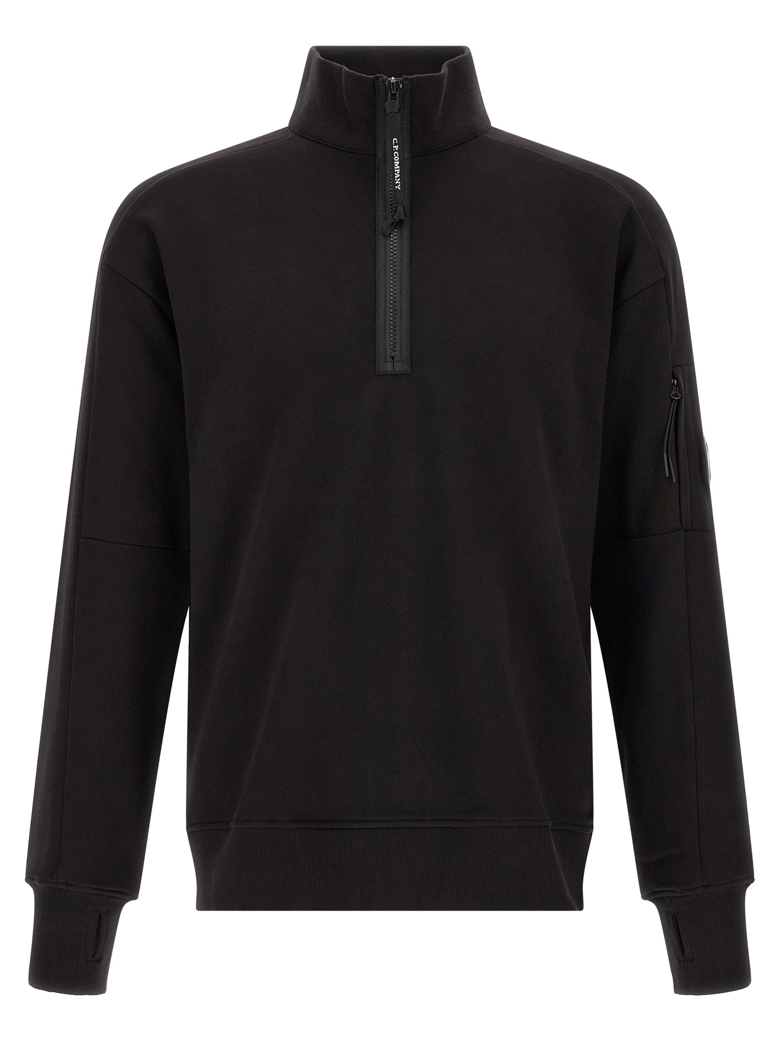 Black Cotton Sweatshirt