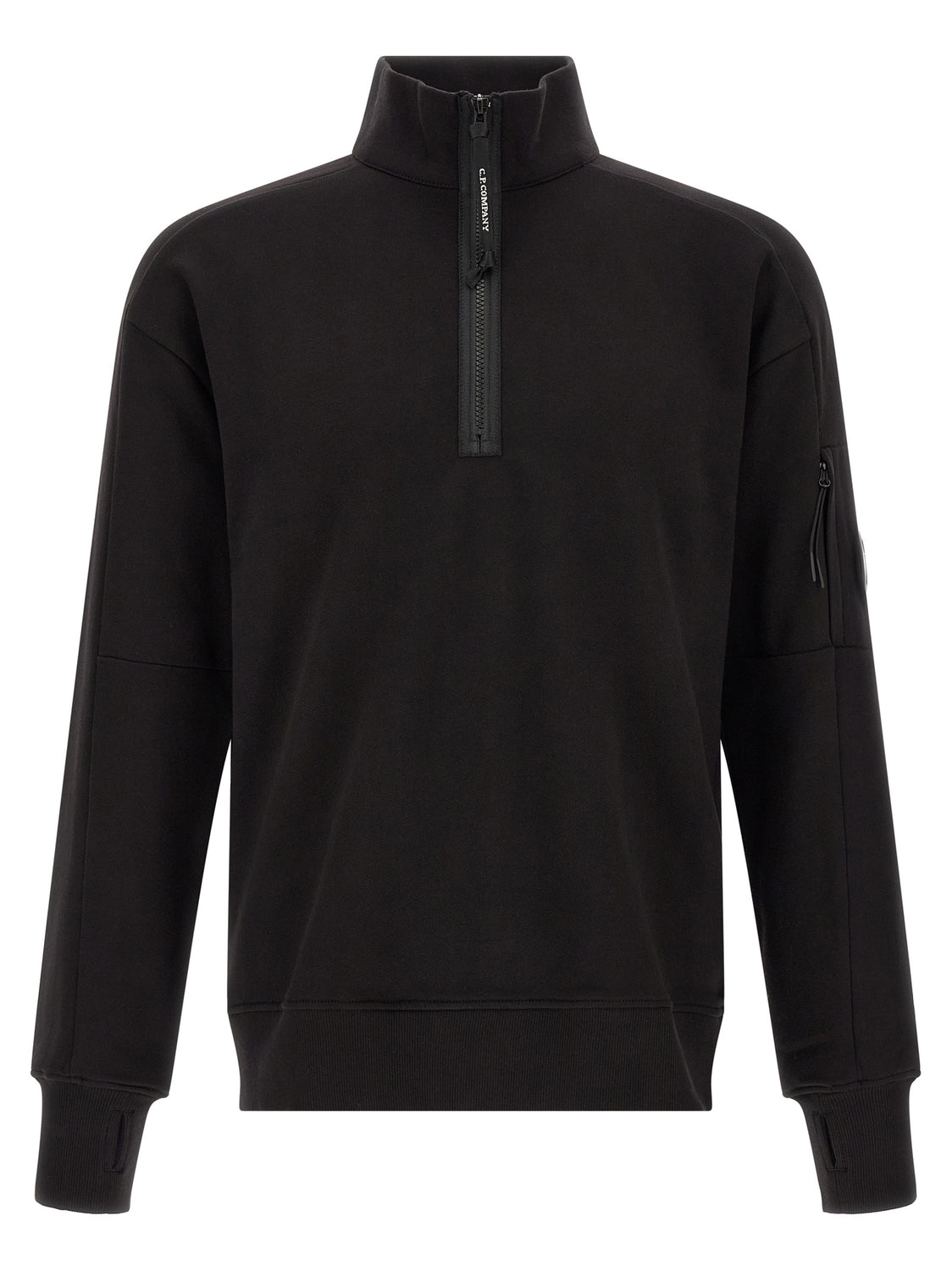 Black Cotton Sweatshirt