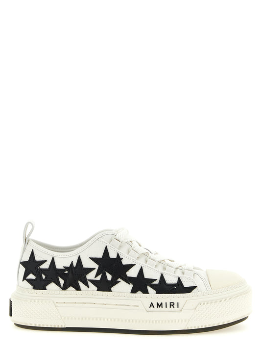 White Cotton Low Top Sneakers