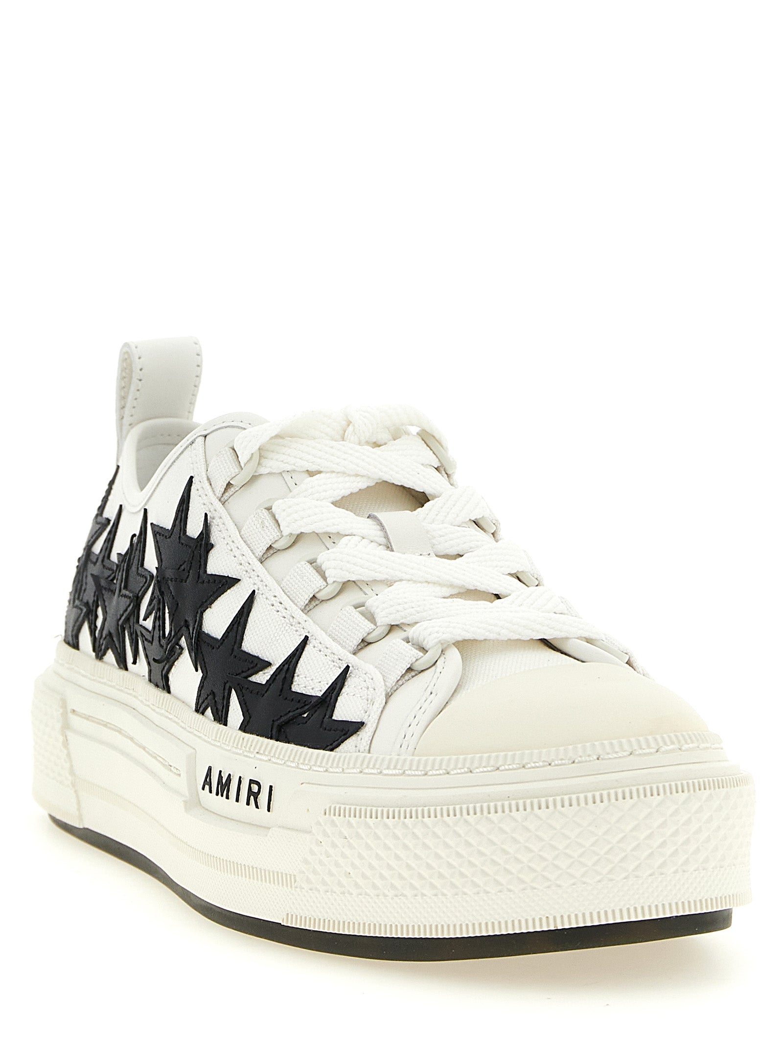 White Cotton Low Top Sneakers