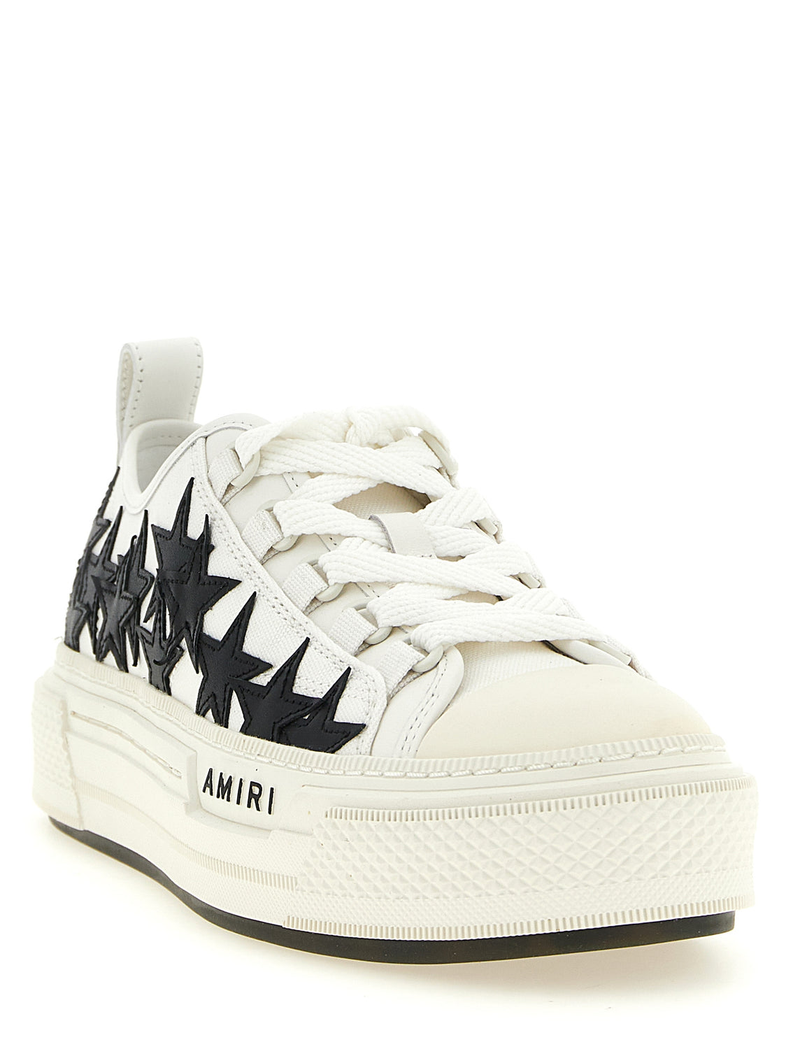 White Cotton Low Top Sneakers