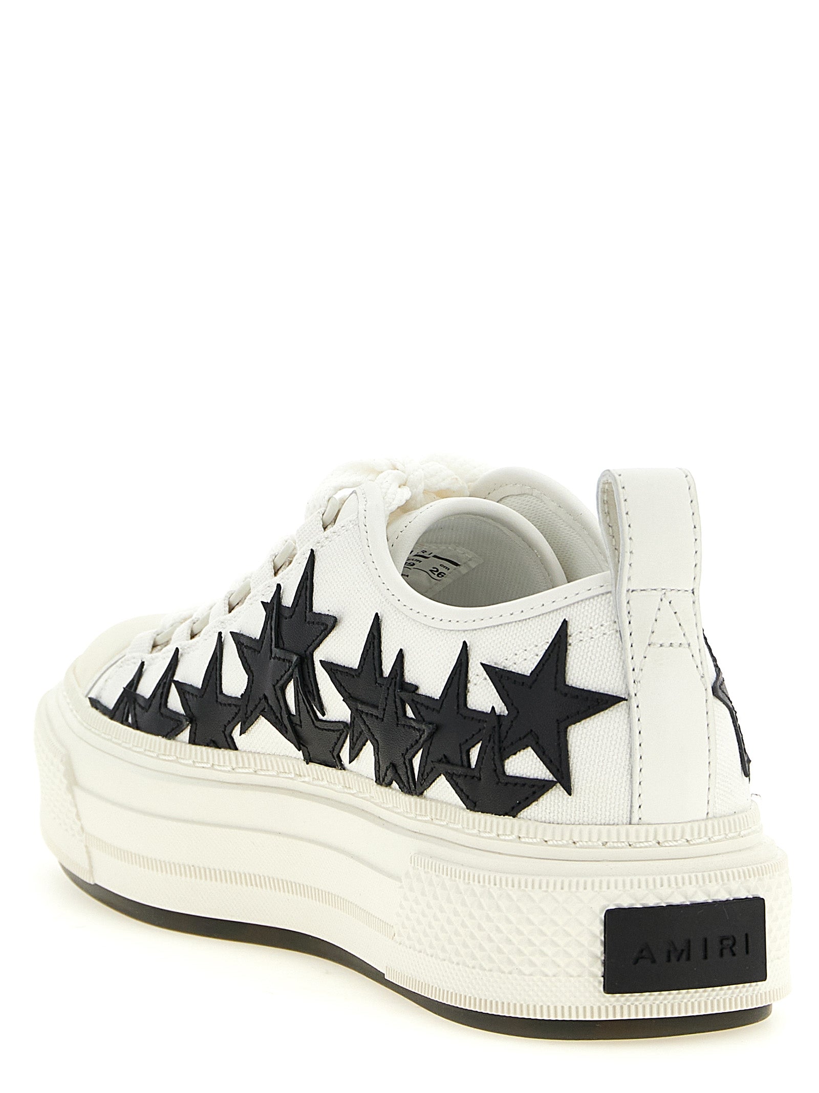 White Cotton Low Top Sneakers
