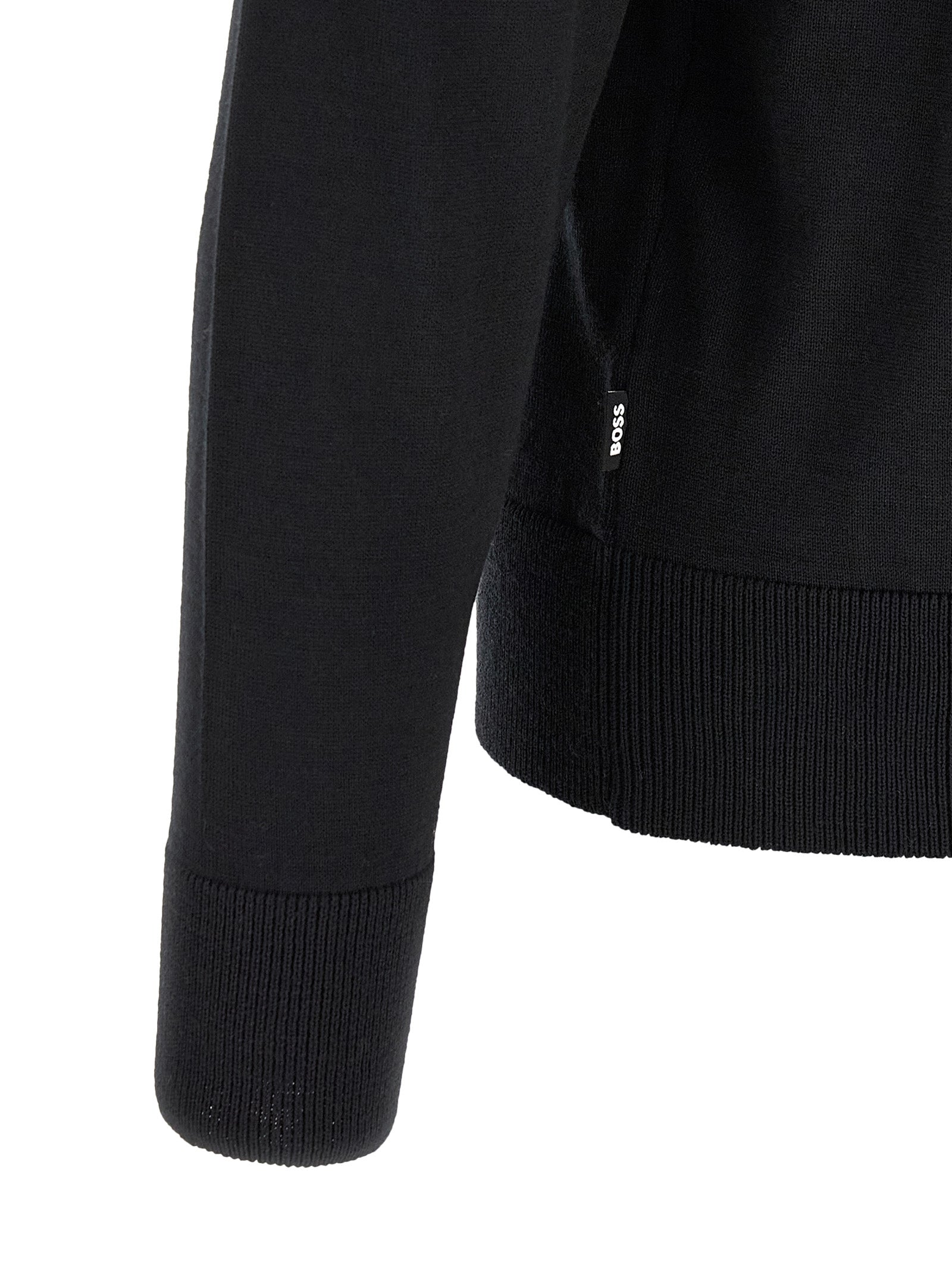 Black Virgin Wool Cardigan