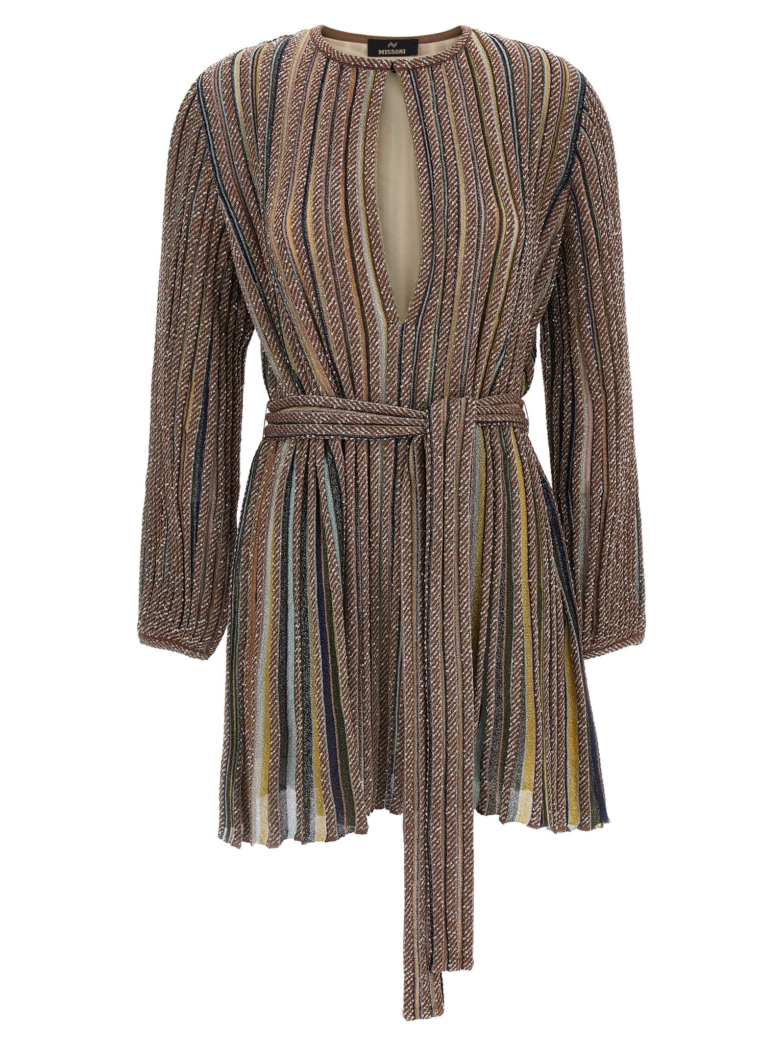 Multicolor Viscose Short Dress