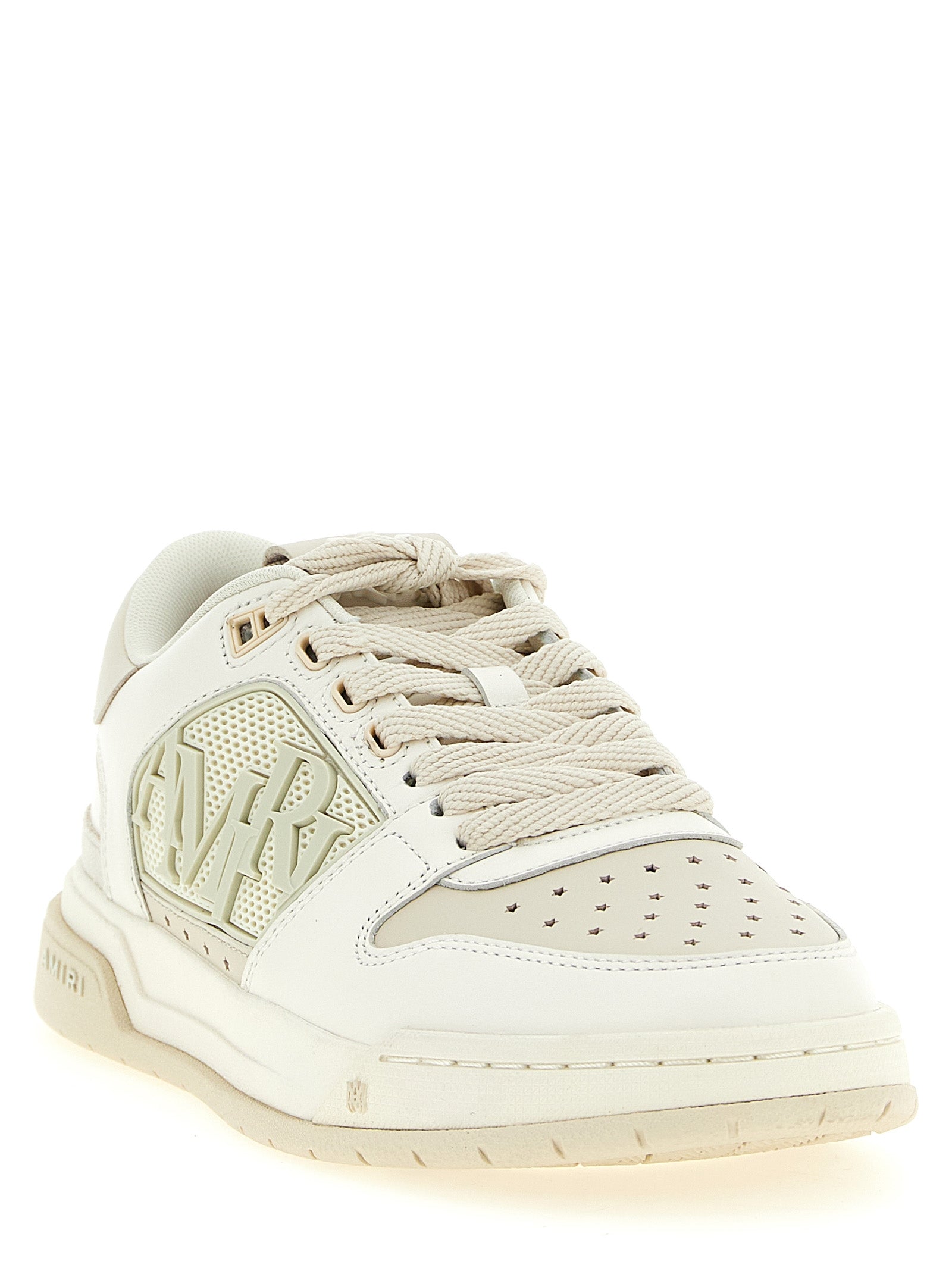 White Calfskin Low Top Sneakers