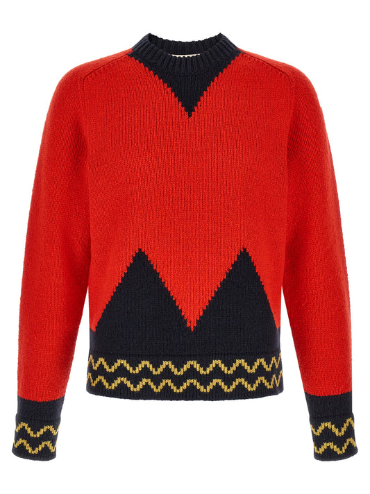 Red Wool Cardigan