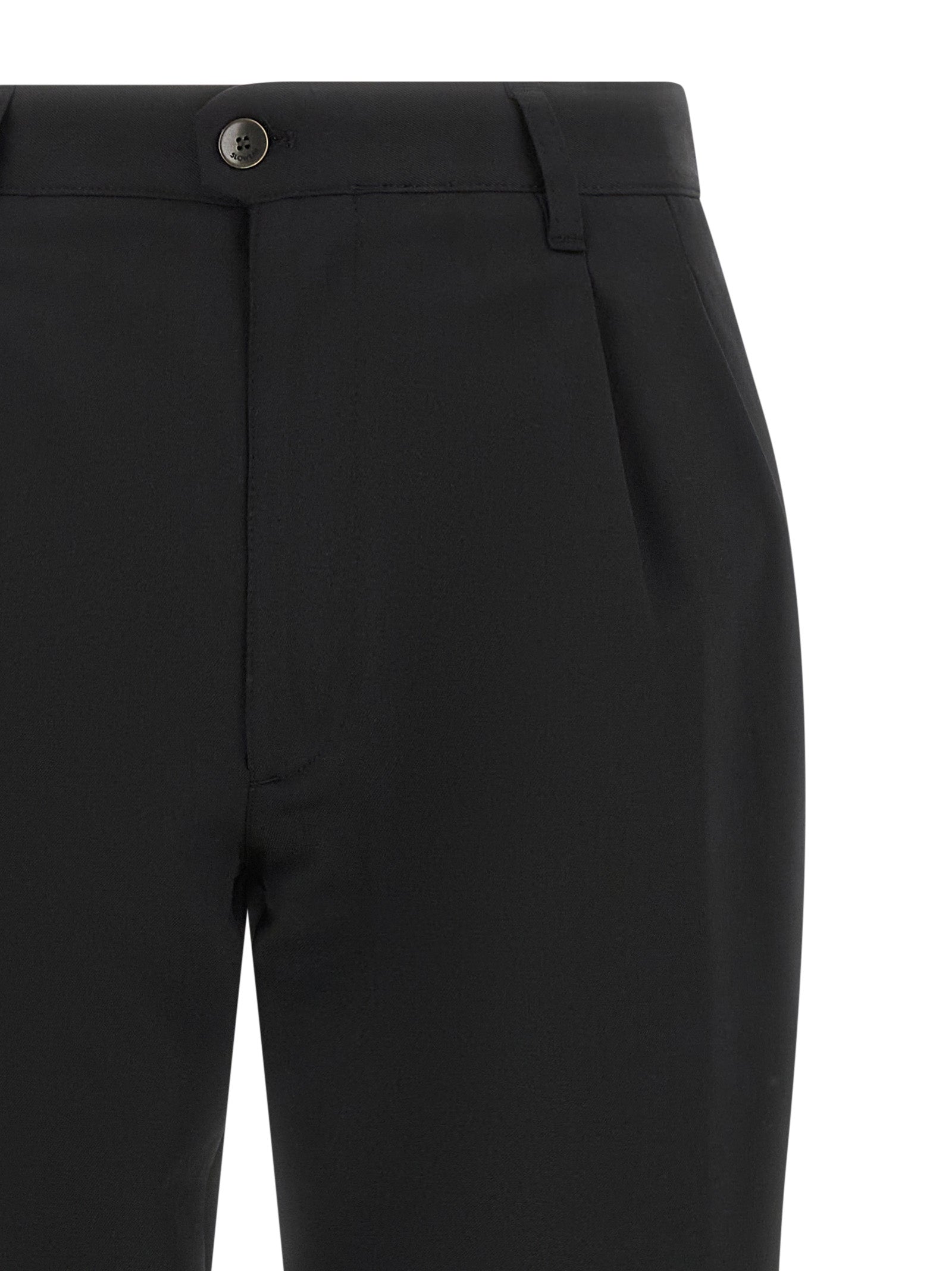 Black Polyester Dress Pants