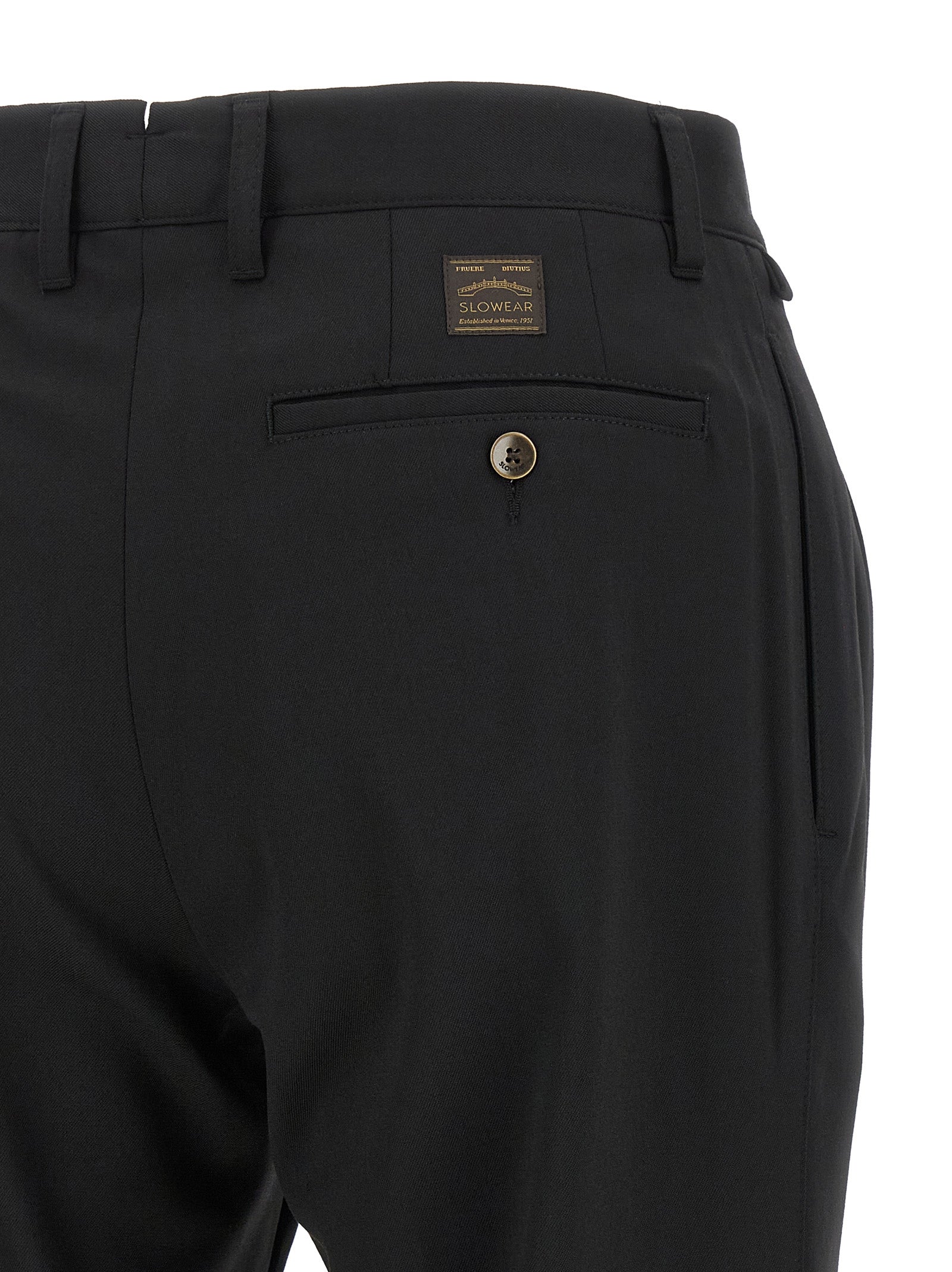 Black Polyester Dress Pants