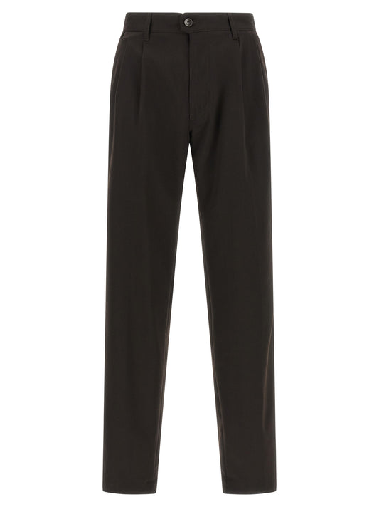 Brown Polyester Dress Pants