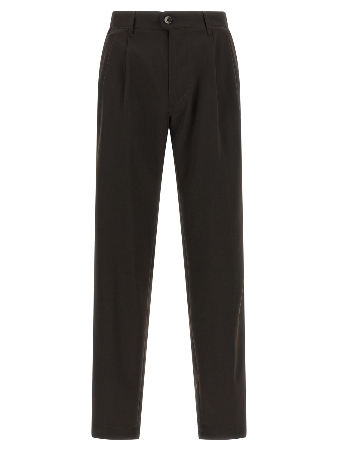 Brown Polyester Dress Pants