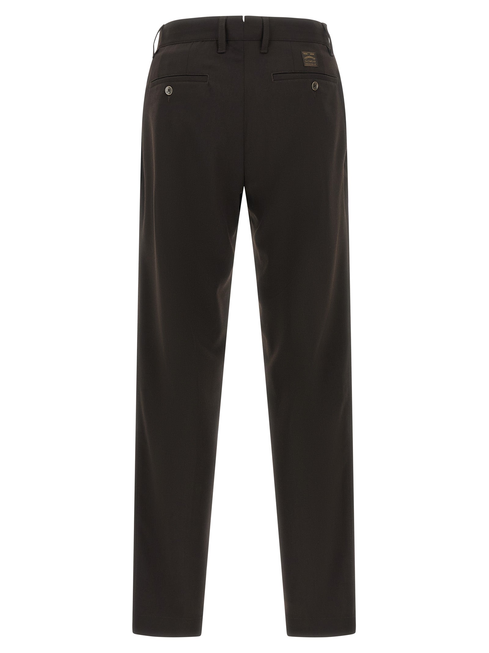 Brown Polyester Dress Pants