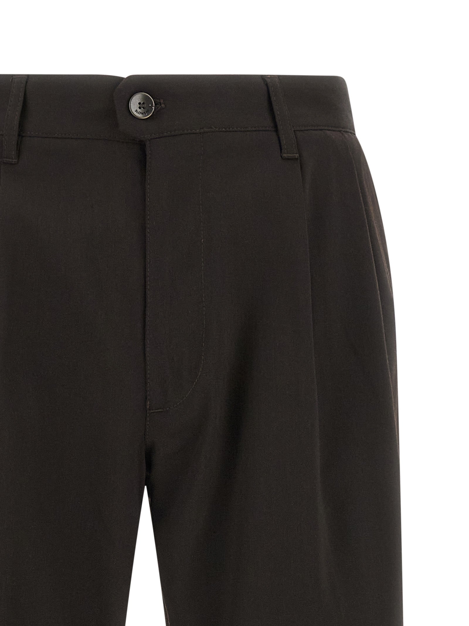 Brown Polyester Dress Pants