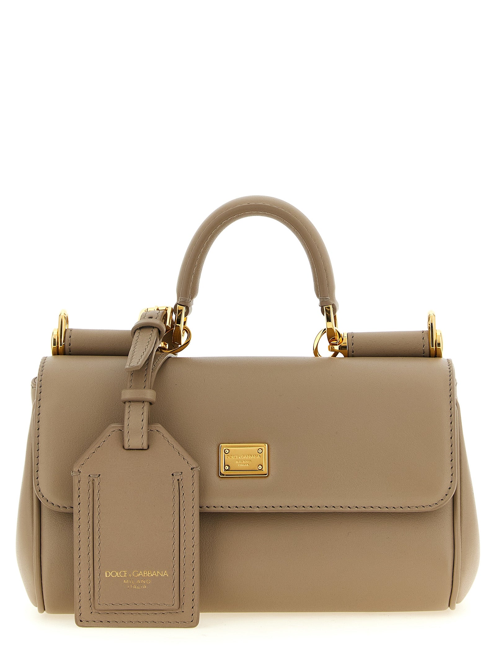 Beige Calfskin Crossbody Bag