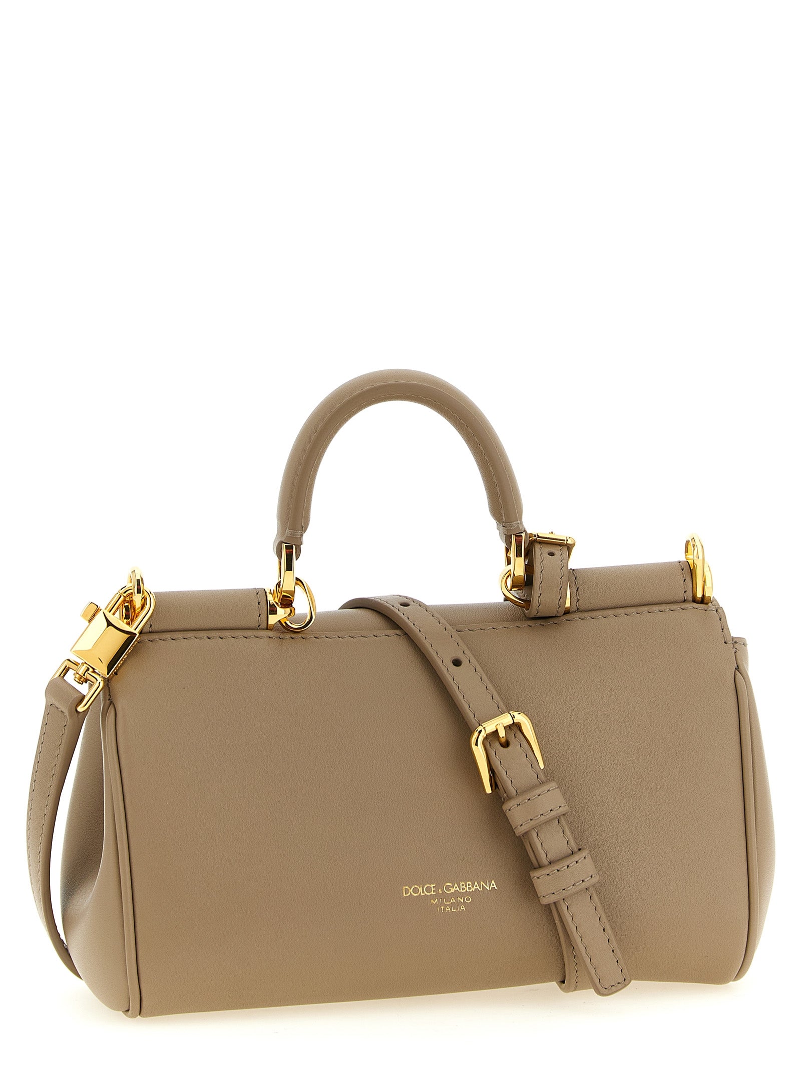 Beige Calfskin Crossbody Bag