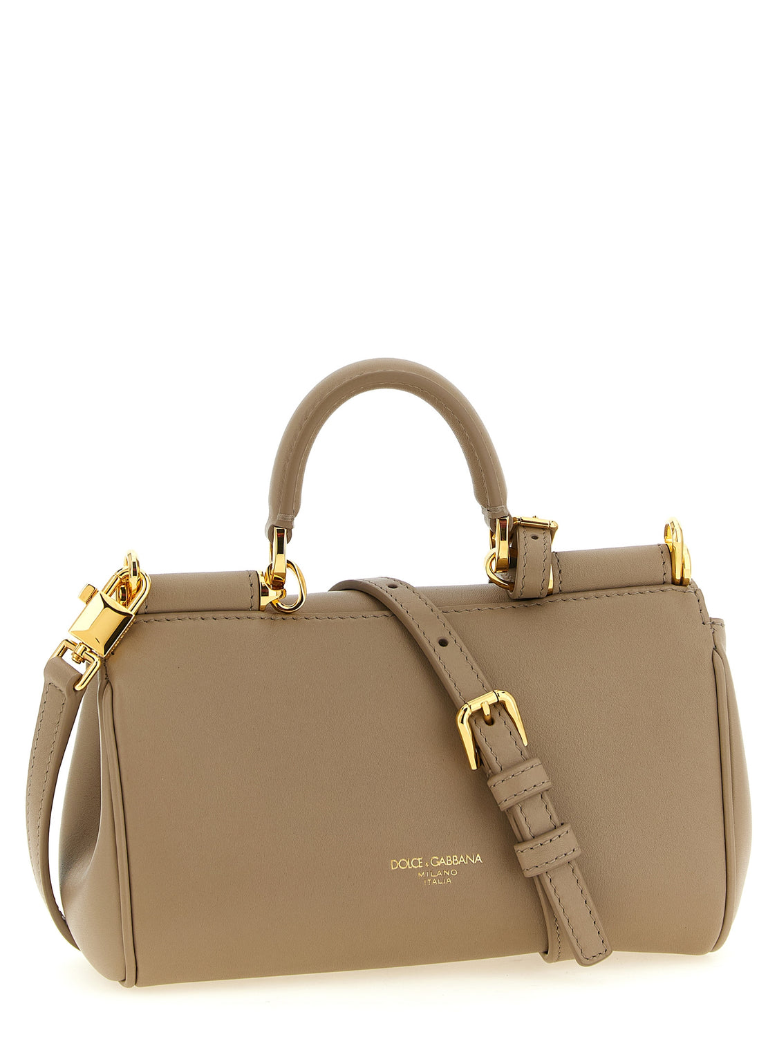 Beige Calfskin Crossbody Bag