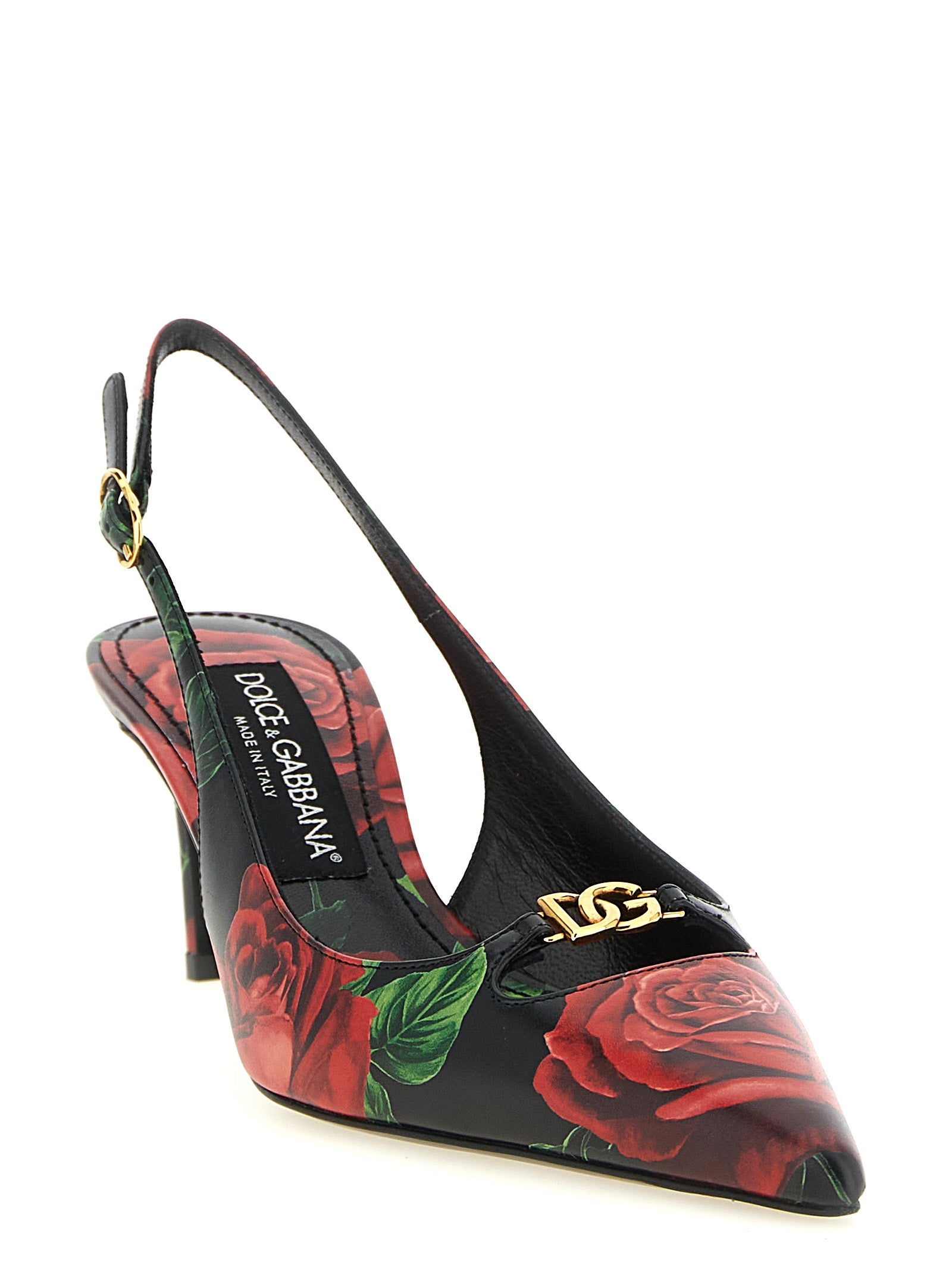 Multicolor Calfskin Mid Heel Pumps