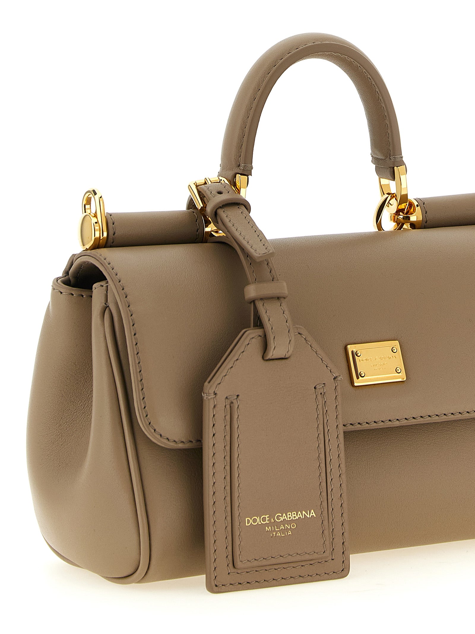 Beige Calfskin Crossbody Bag