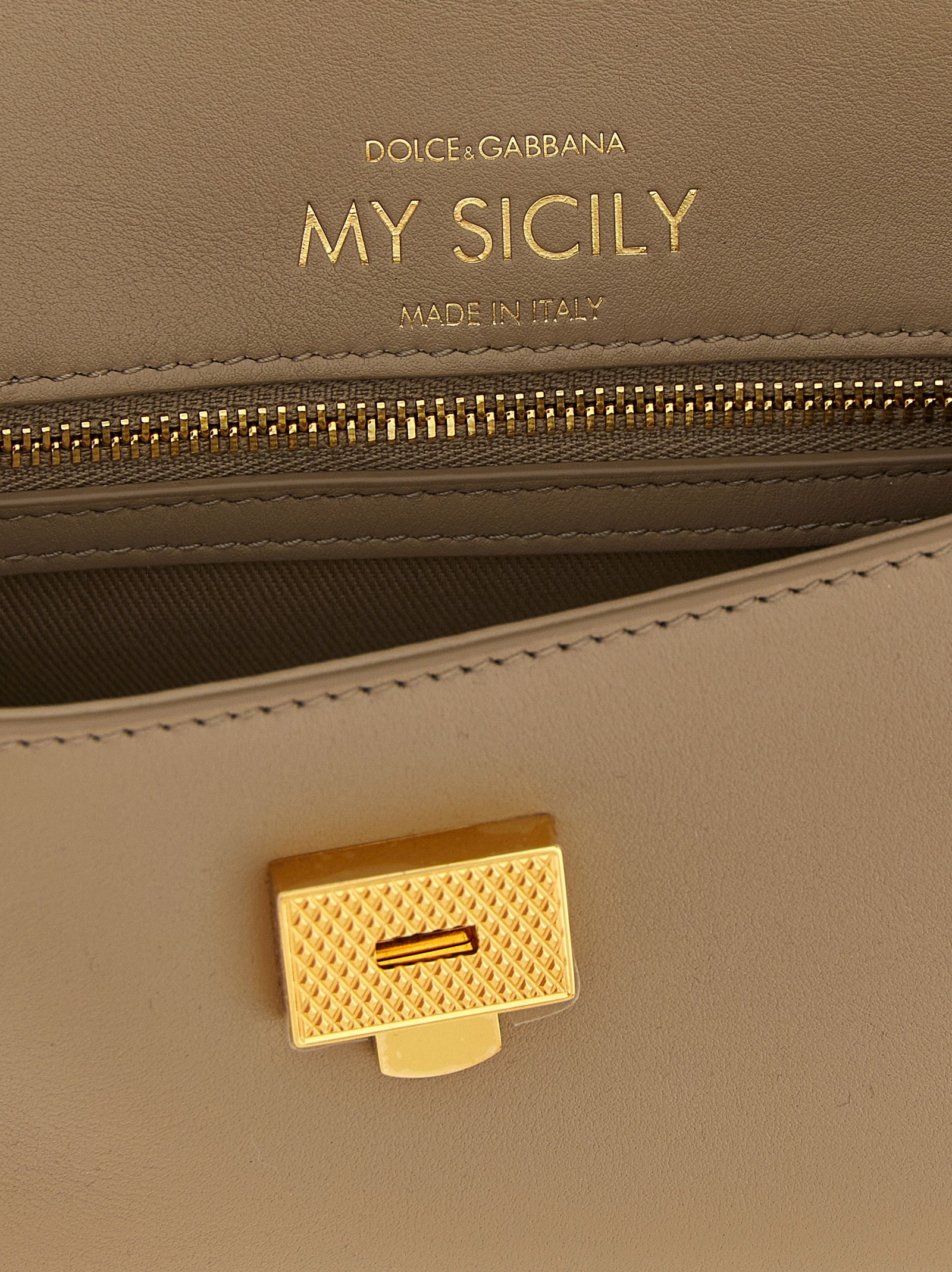 Beige Calfskin Crossbody Bag