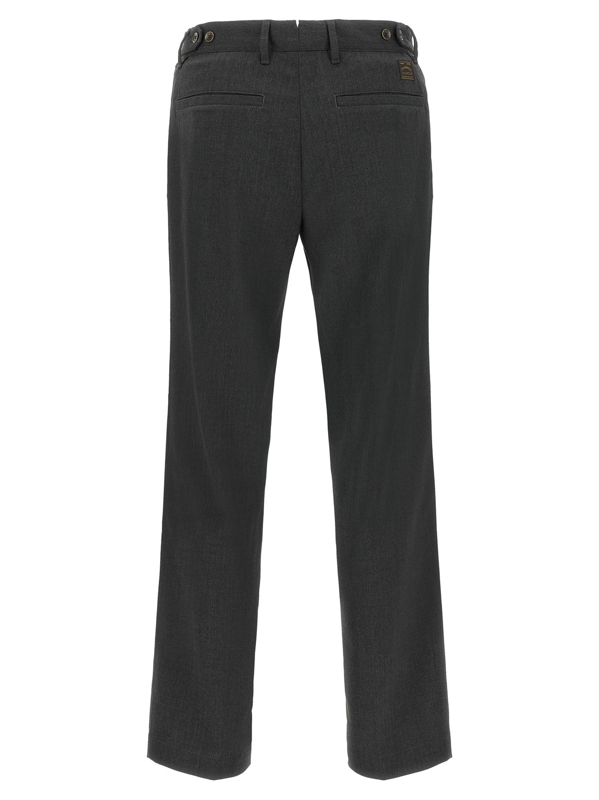 Gray Polyester Dress Pants