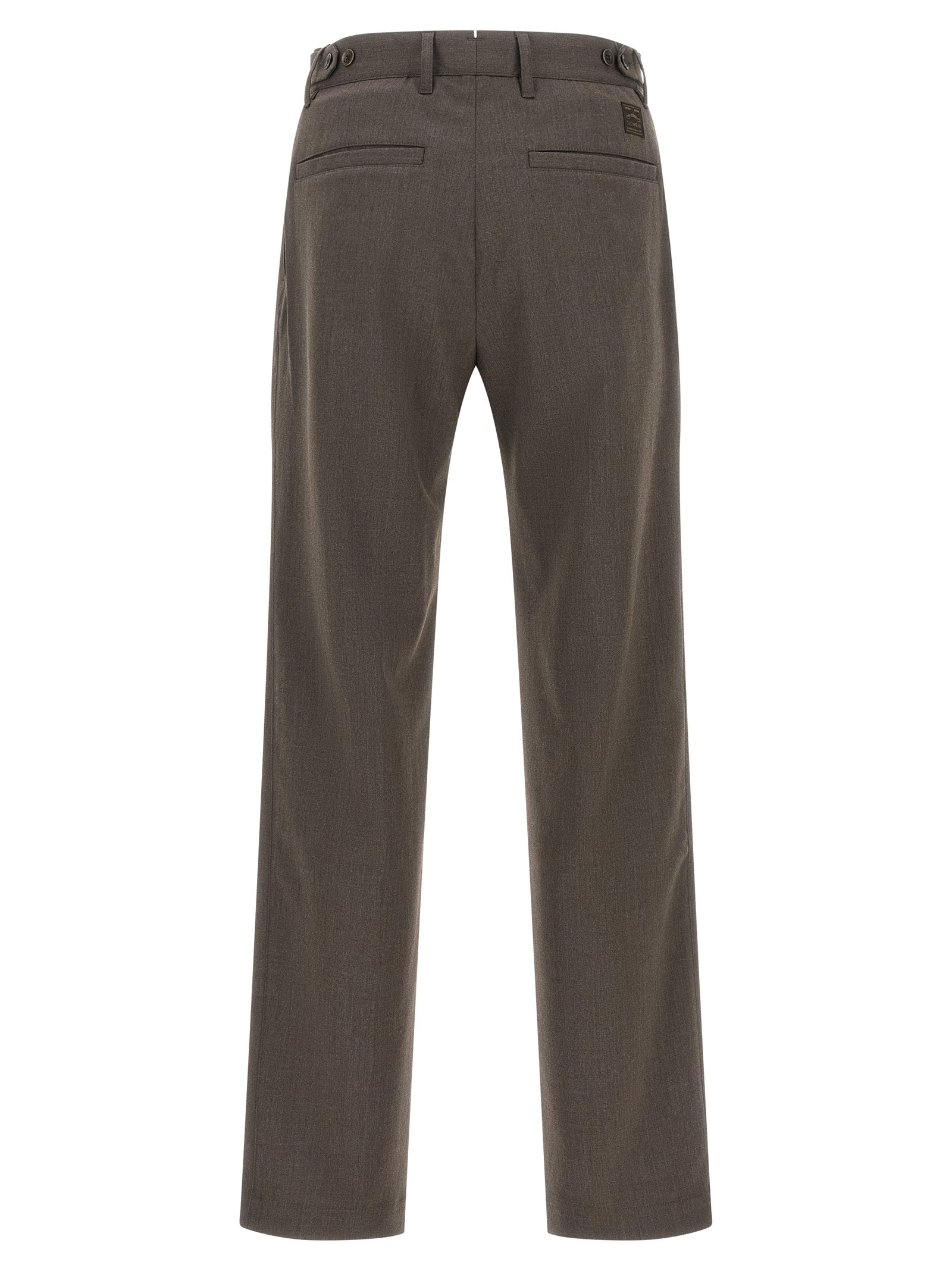Brown Polyester Dress Pants