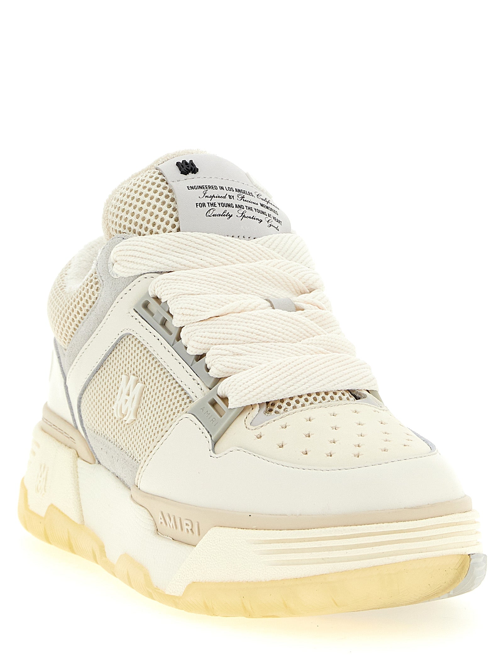 White Calfskin Chunky Sneakers