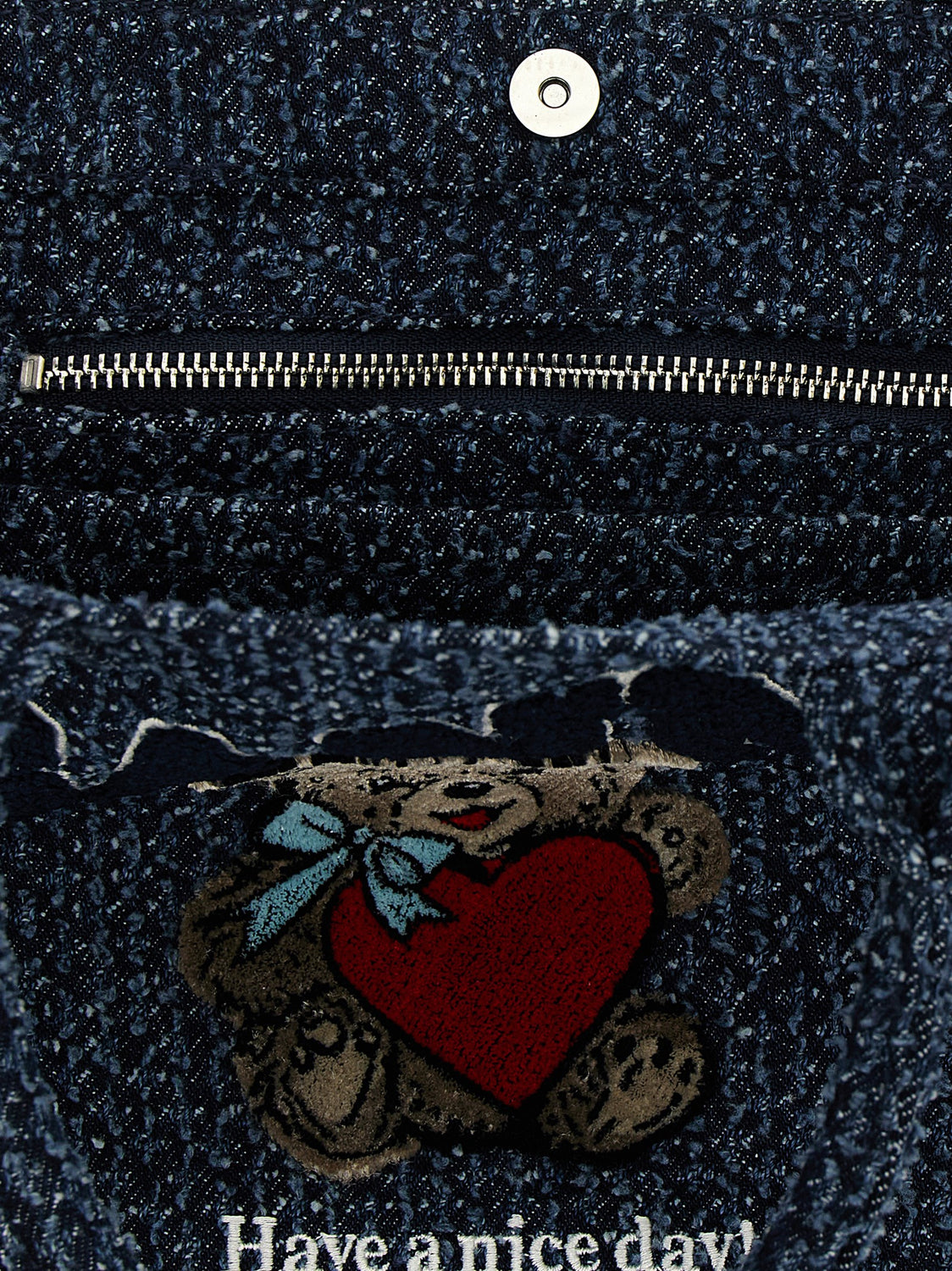 Blue Organic Cotton Tote Bag