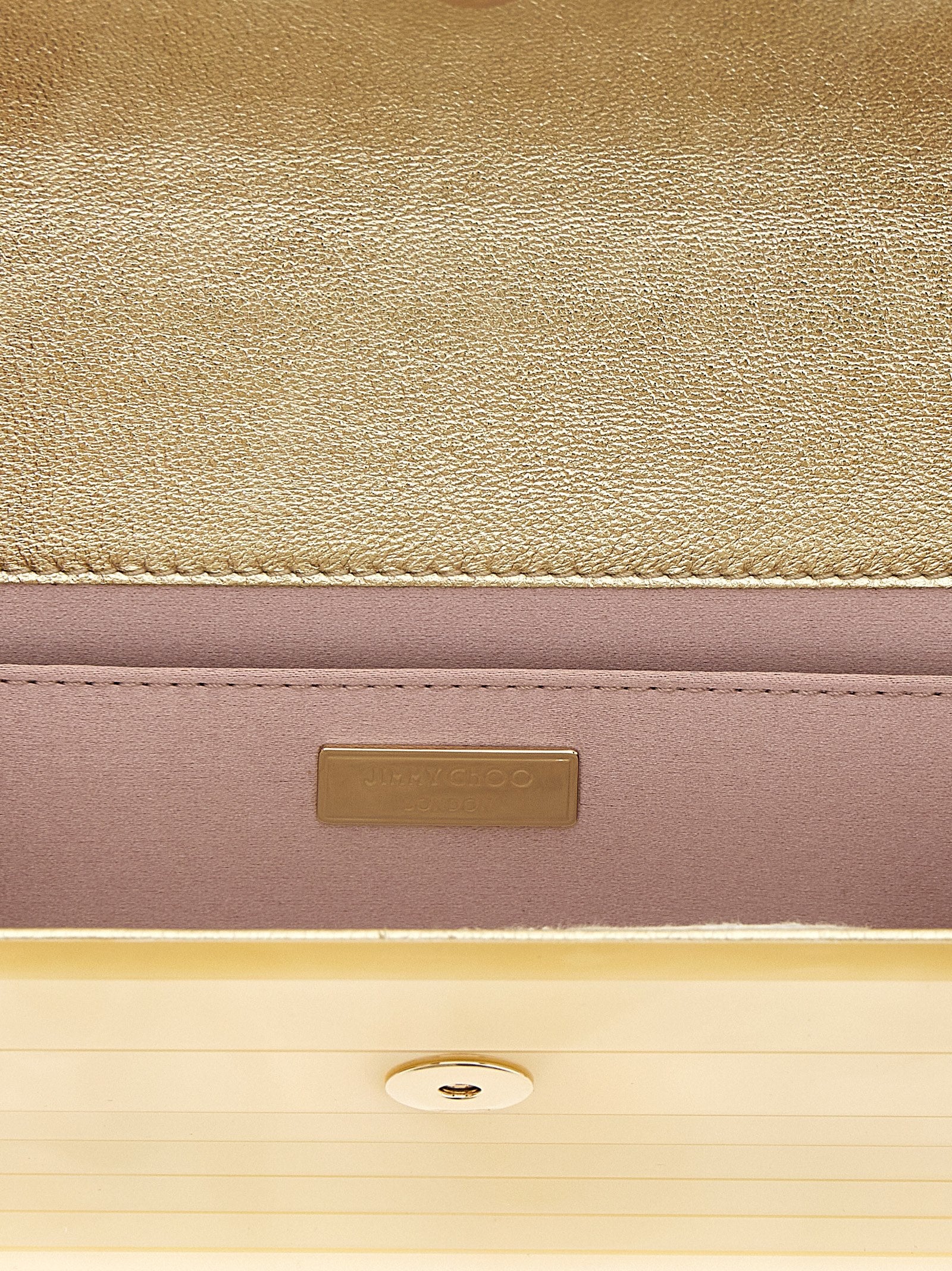 Gold Viscose Clutch Bag