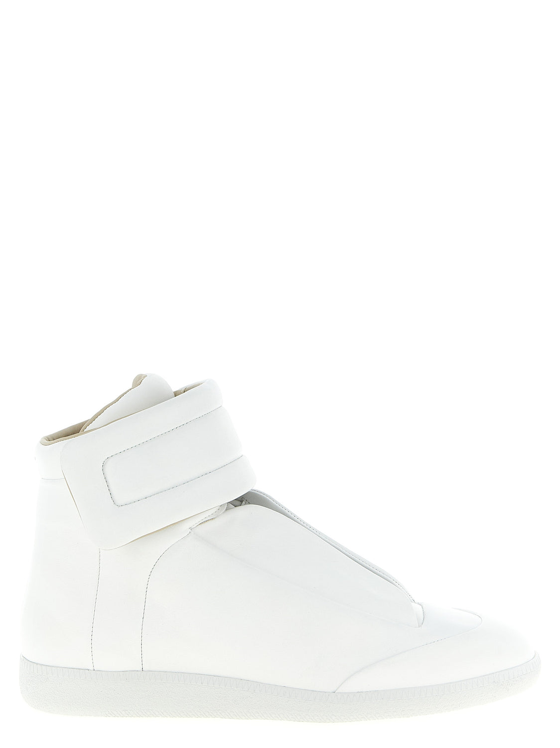 White Calfskin High Top Sneakers