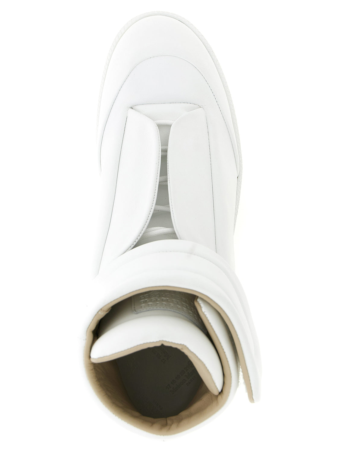 White Calfskin High Top Sneakers