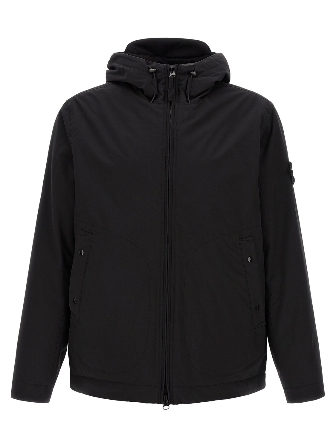 Black Polyester Shell Jacket