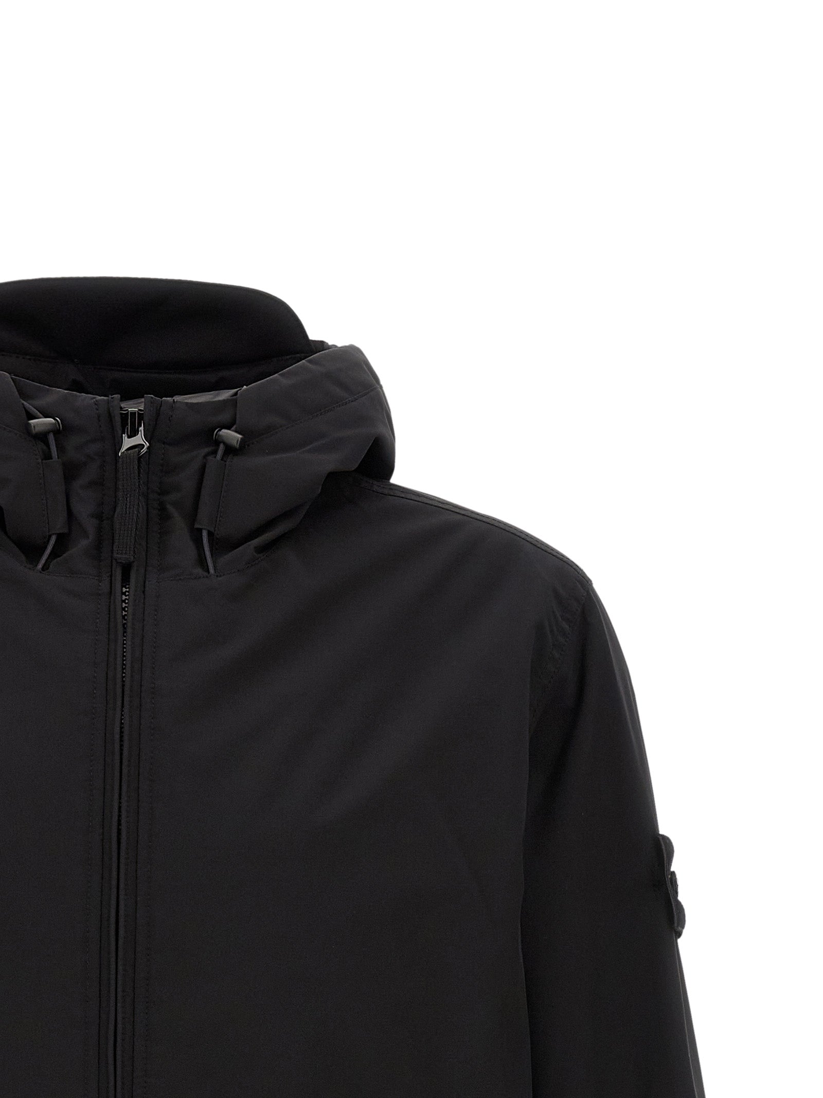 Black Polyester Shell Jacket