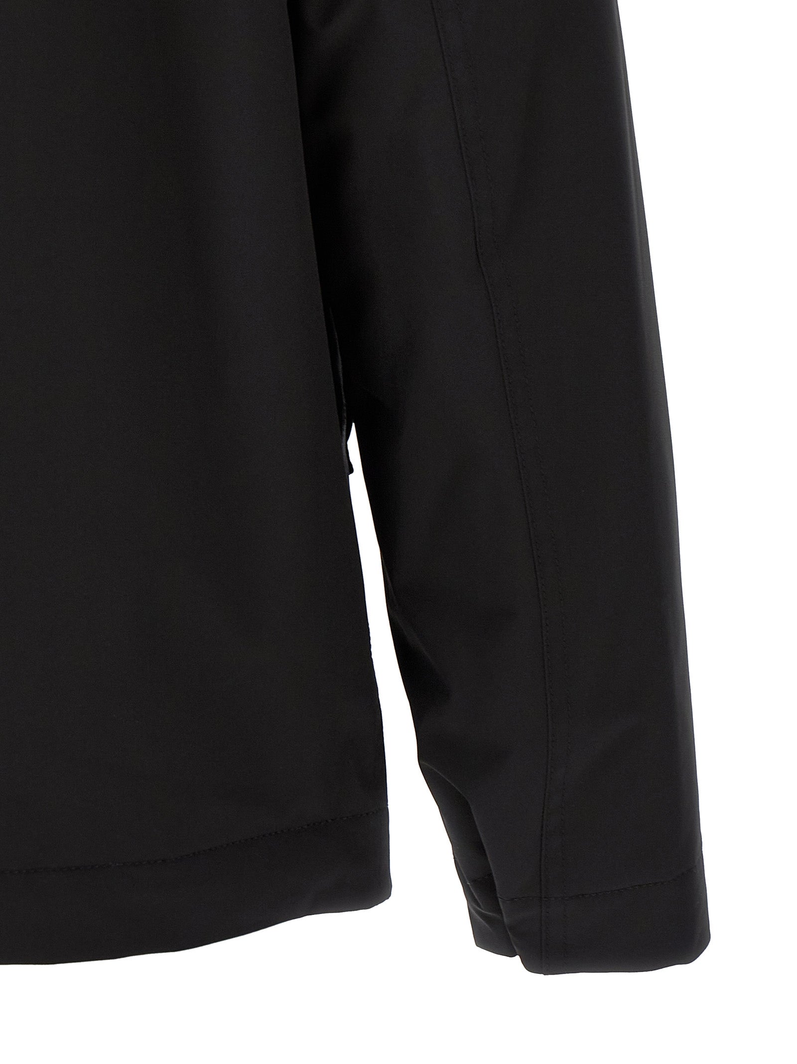 Black Polyester Shell Jacket