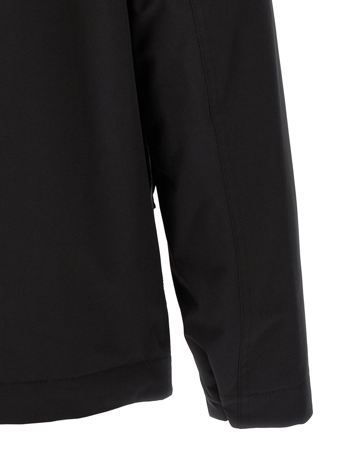 Black Polyester Shell Jacket