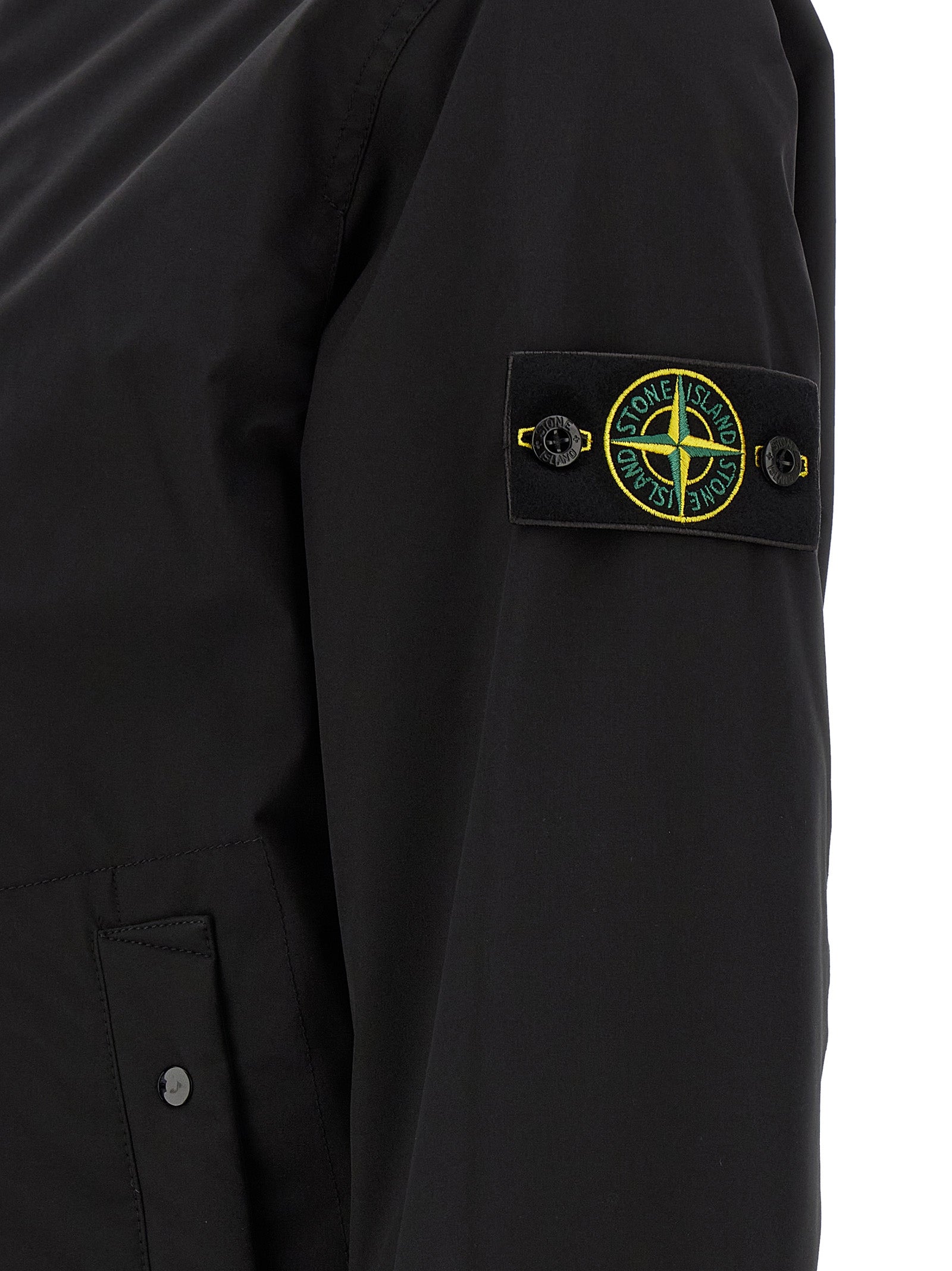 Black Polyester Shell Jacket