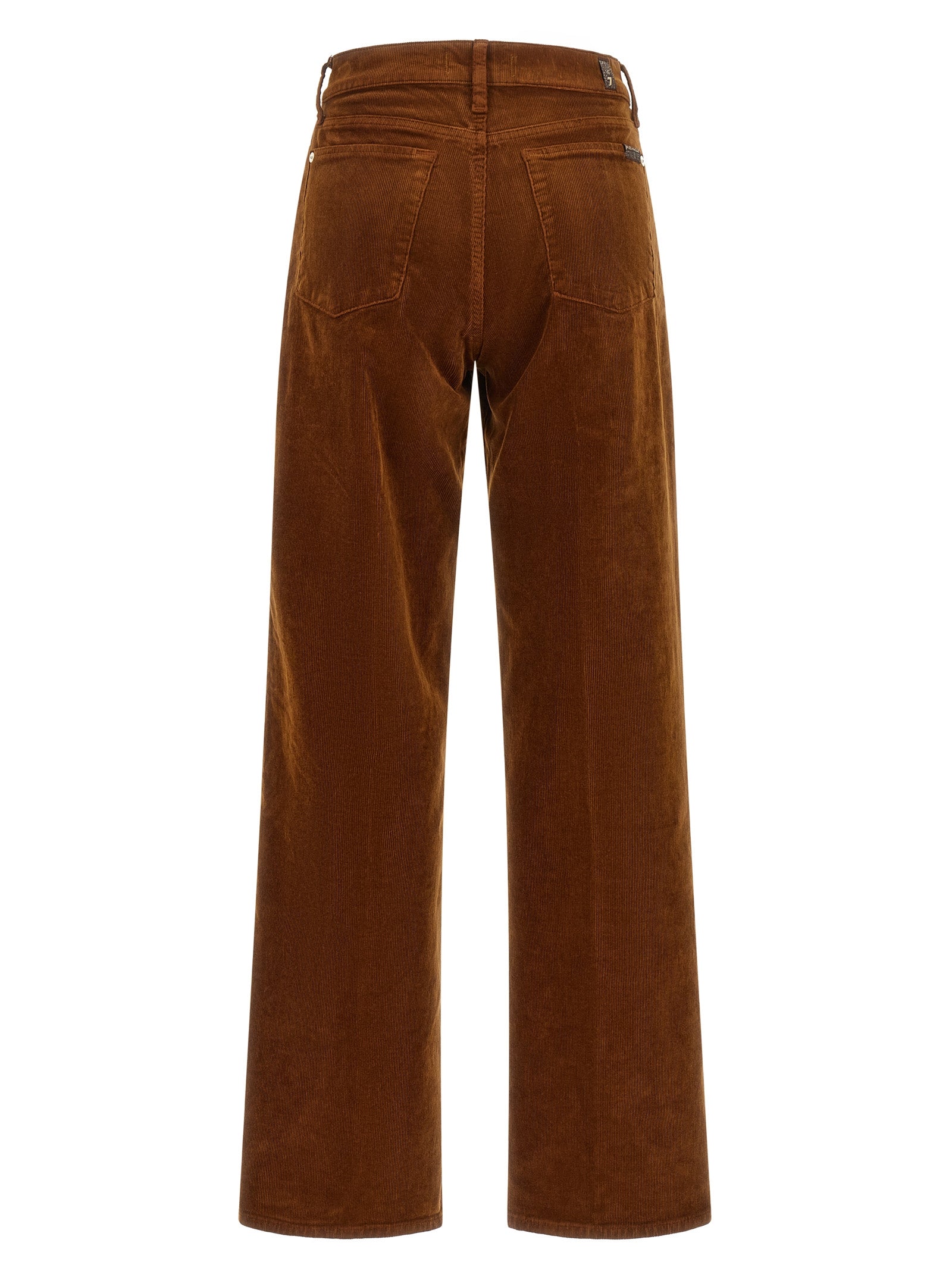 Brown Cotton Casual Pants