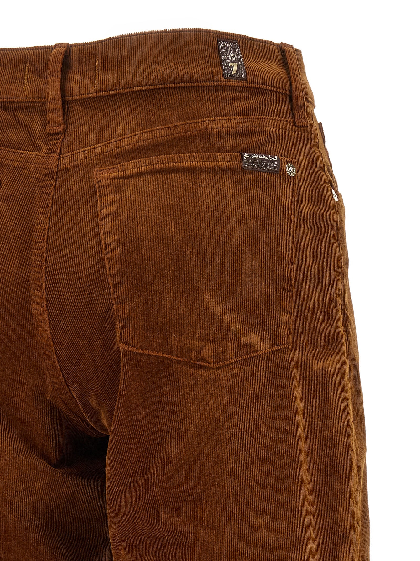 Brown Cotton Casual Pants