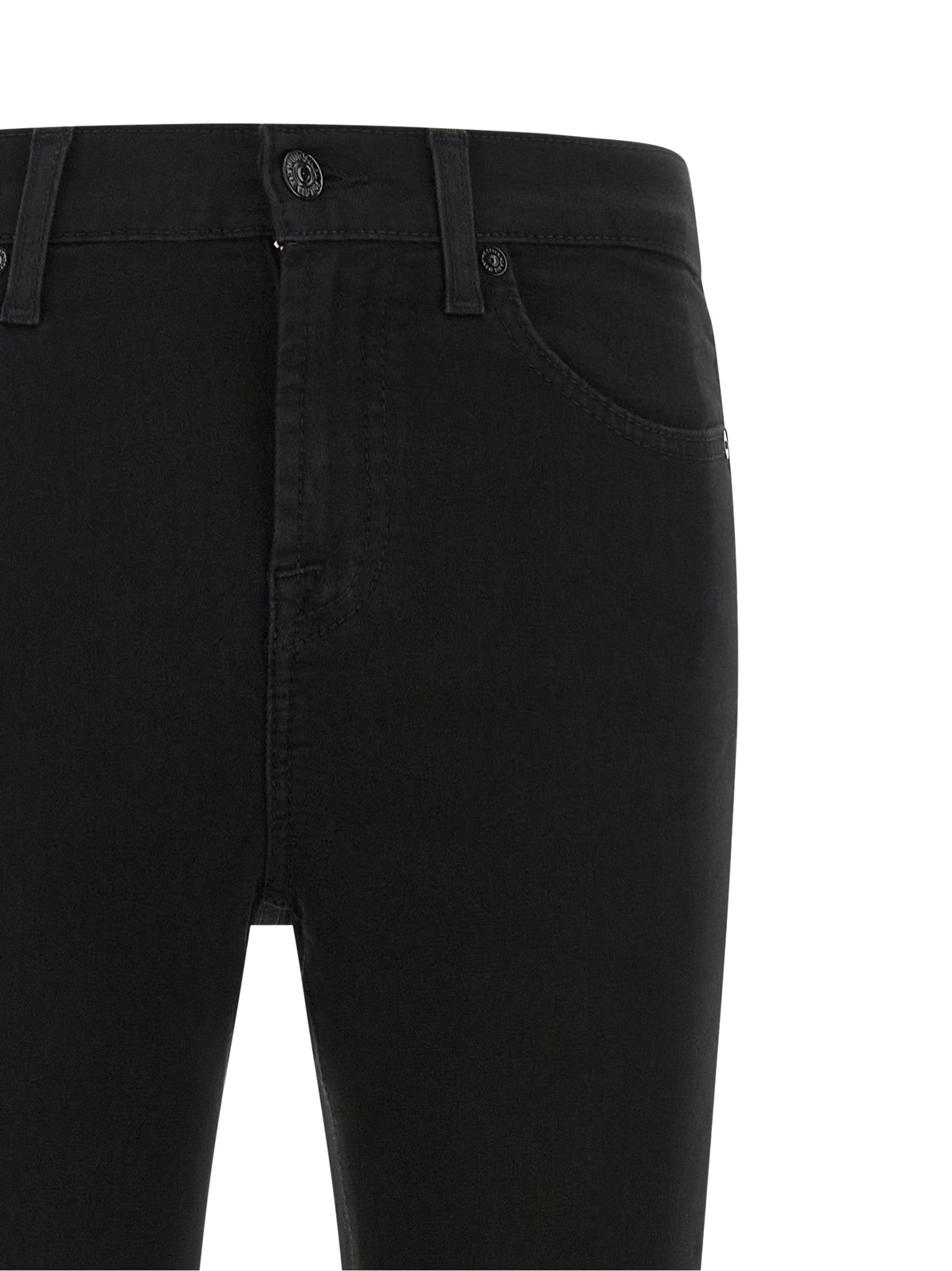 Black Cotton Skinny Jeans