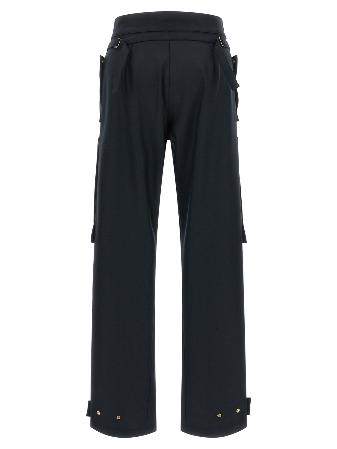 Blue Polyester Cargo Pants