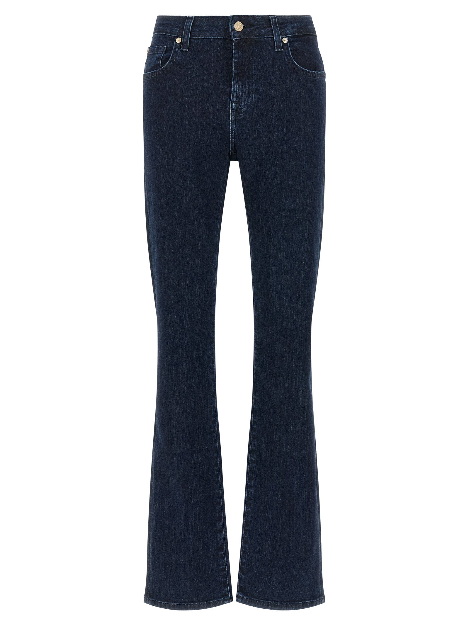 Blue Cotton Bootcut Jeans