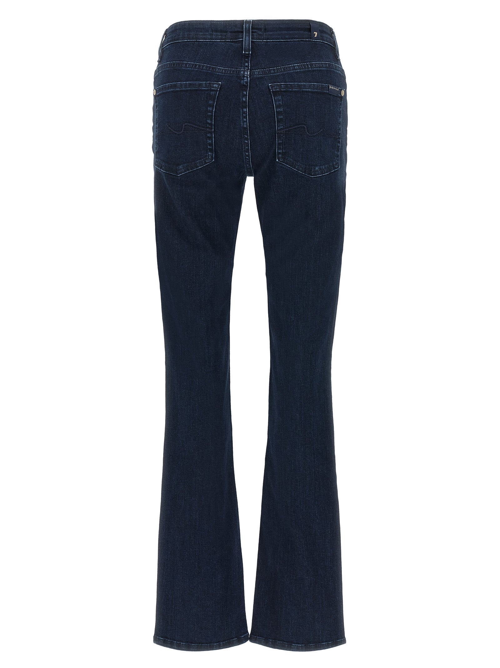 Blue Cotton Bootcut Jeans