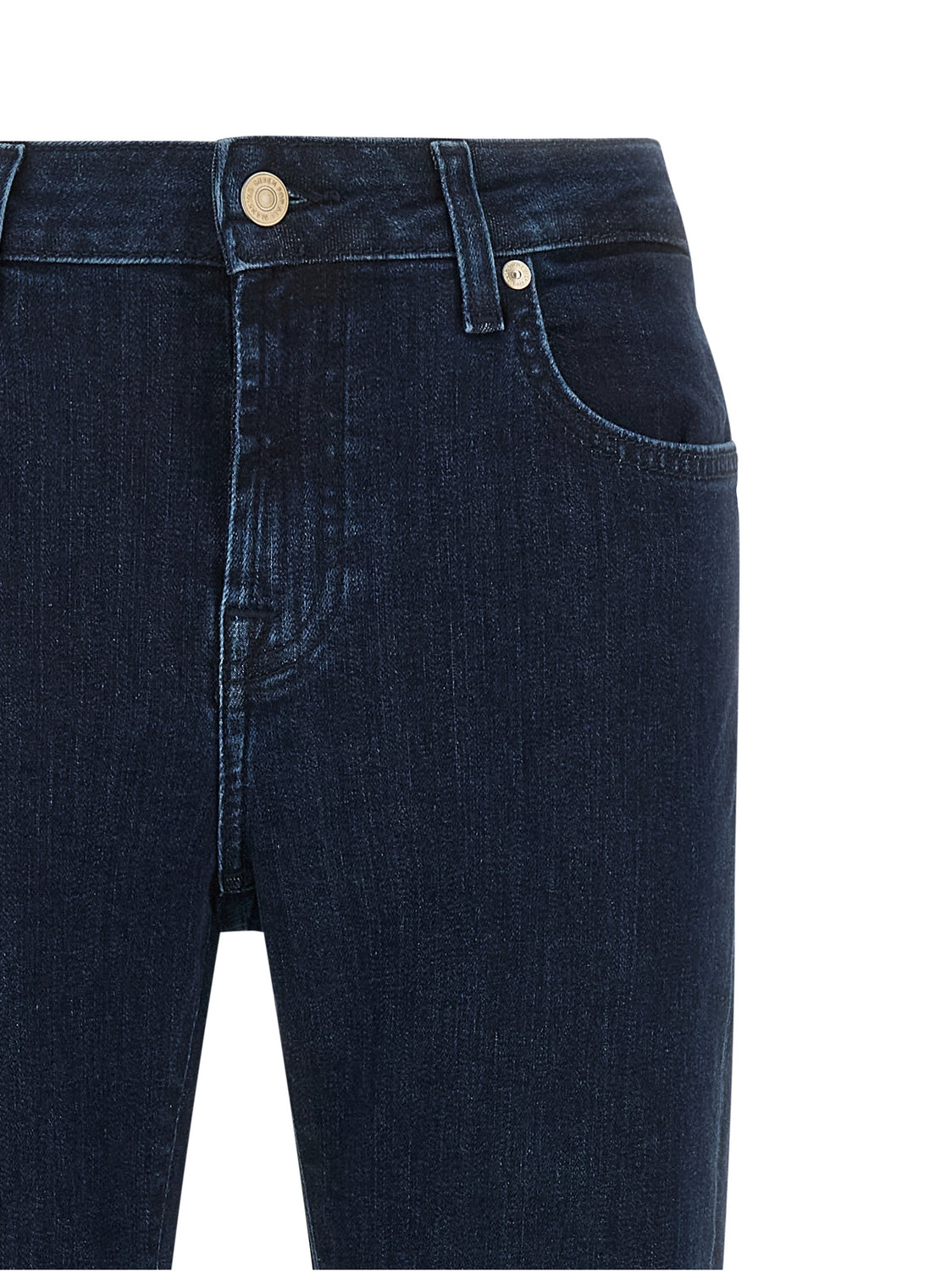 Blue Cotton Bootcut Jeans