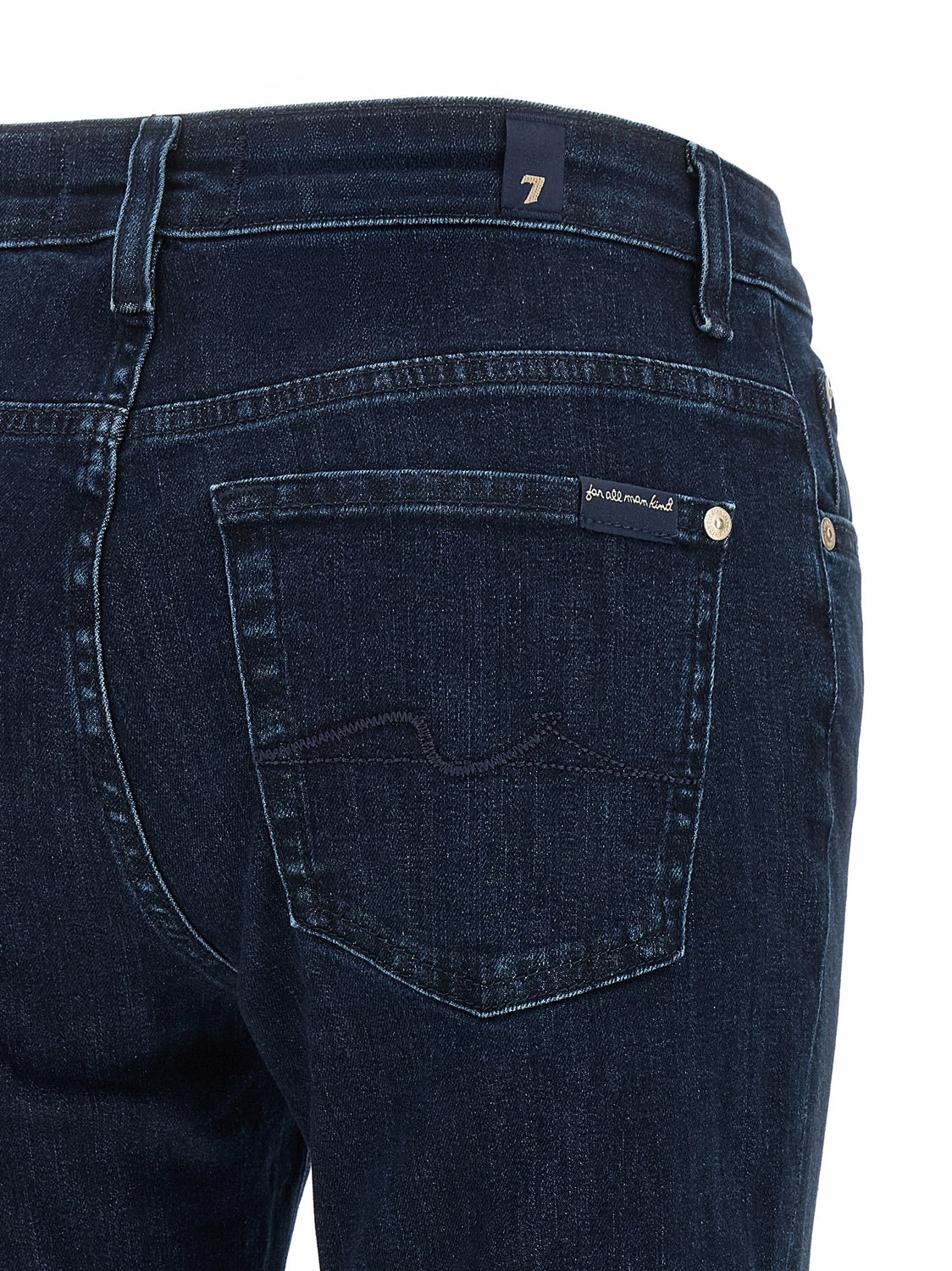 Blue Cotton Bootcut Jeans