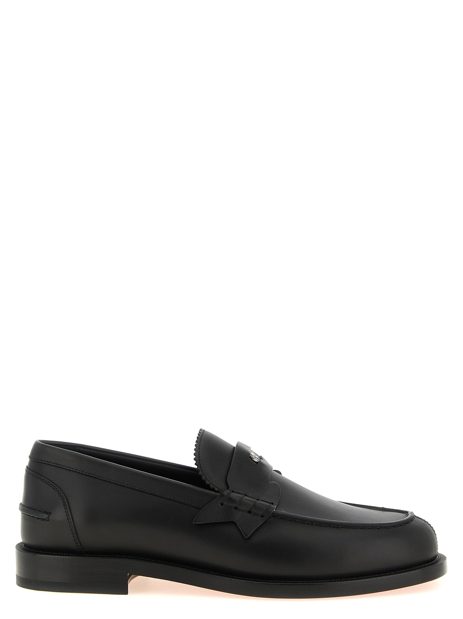 Black Calfskin Slip-On Loafers