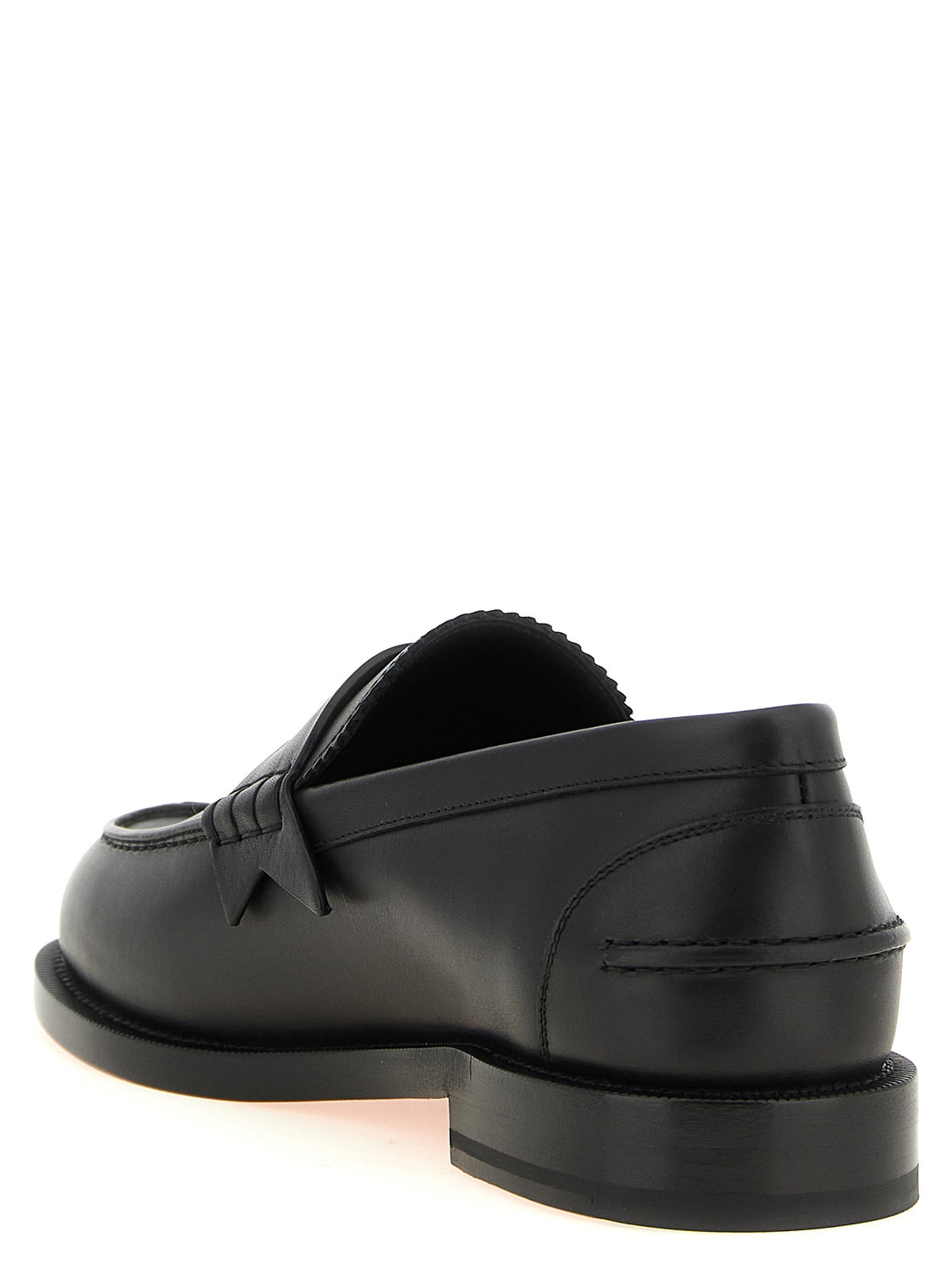 Black Calfskin Slip-On Loafers