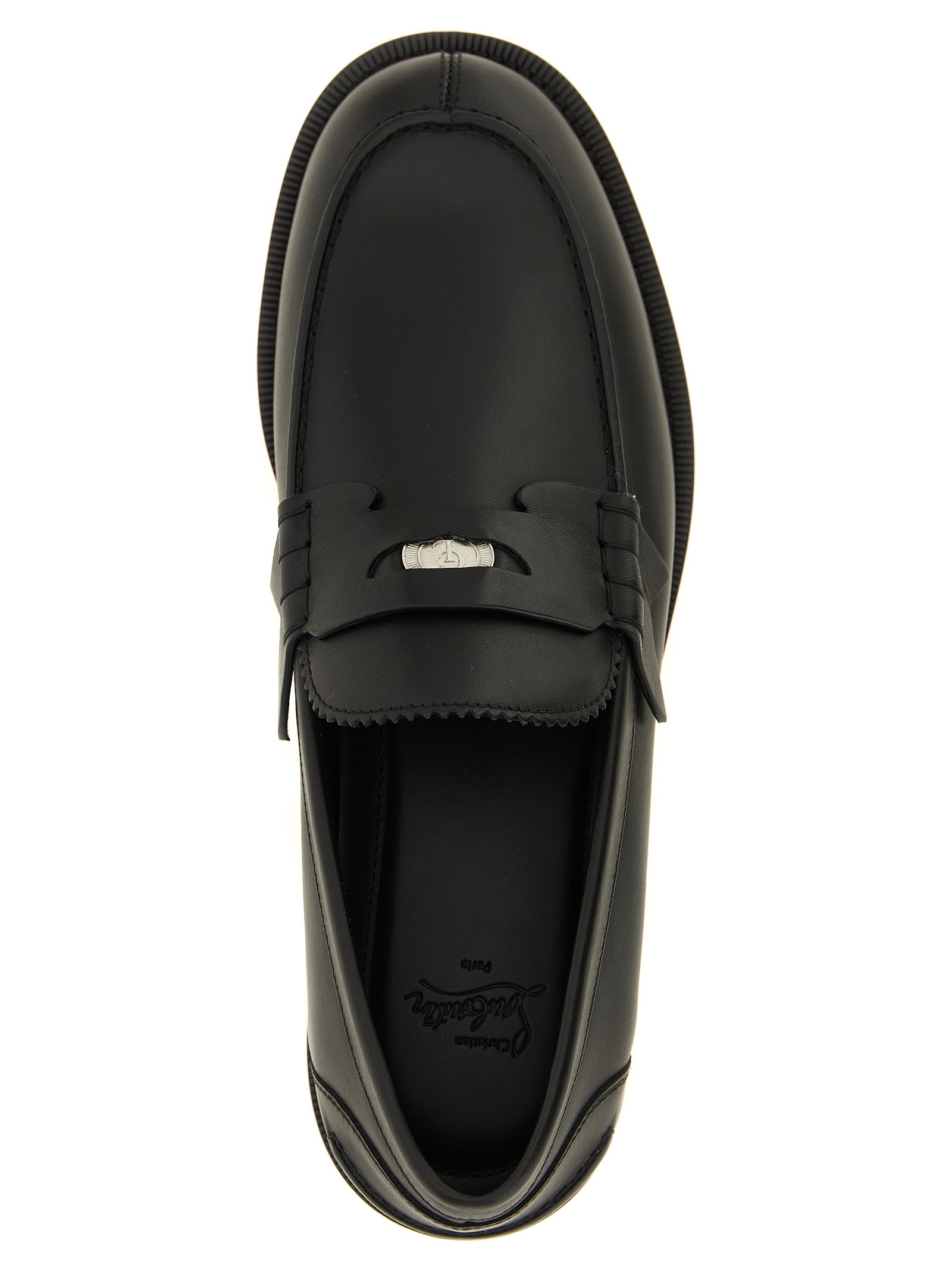 Black Calfskin Slip-On Loafers