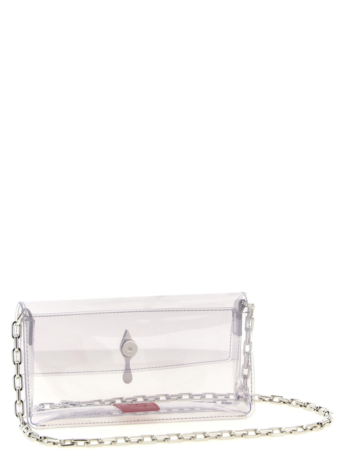 Silver Pvc Clutch Bag