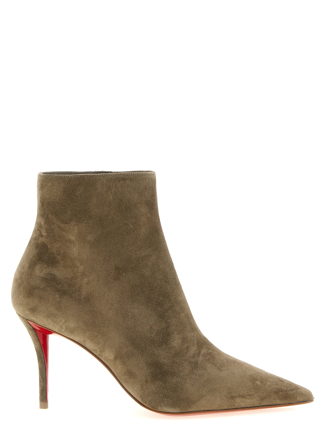Beige Calfskin Ankle Boots